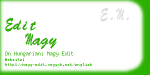 edit magy business card